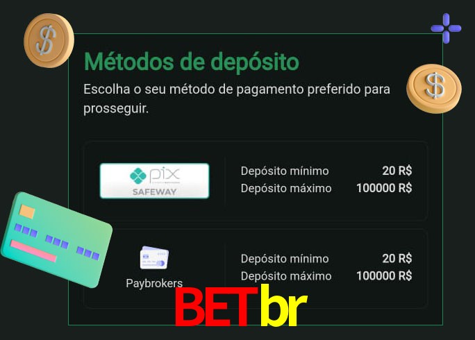 O cassino Betbr oferece uma grande variedade de métodos de pagamento